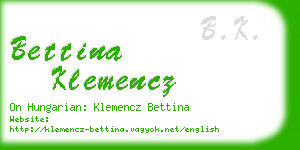 bettina klemencz business card